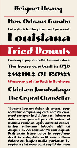 Beignet Heavy Type Specimen