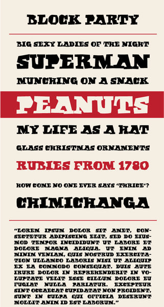 Block Party Font Specimen