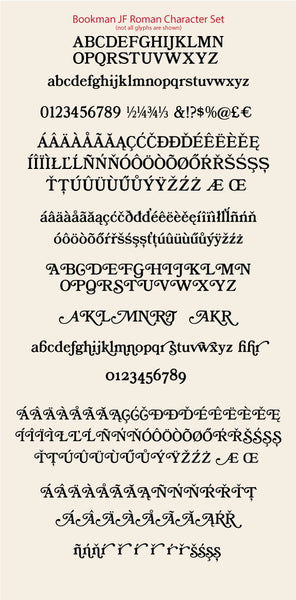 BookmanJF Roman Type Specimen #2