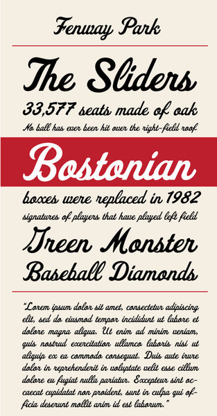 Fenway Park Type Specimen