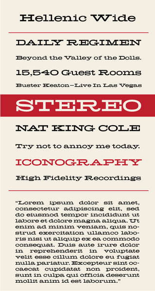 Hellenic Wide Type Specimen
