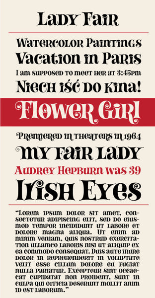 Lady Fair Type Specimen