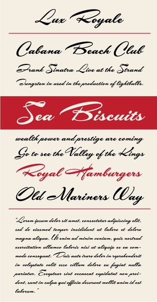 Lux Royale Type Specimen