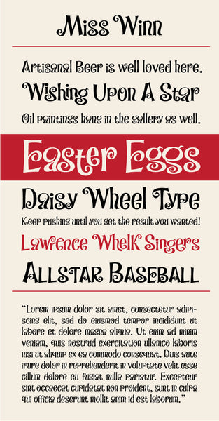 Miss Winn Type Specimen