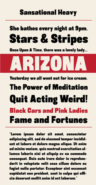Sansational Heavy Type Specimen