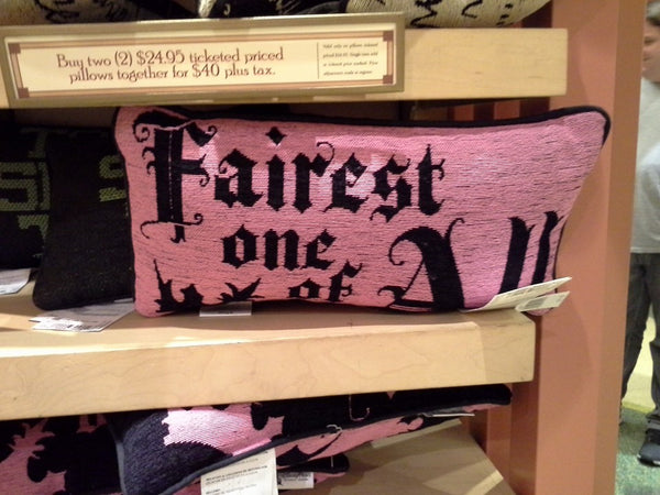 Baroque Text used on Disneyland pillow.