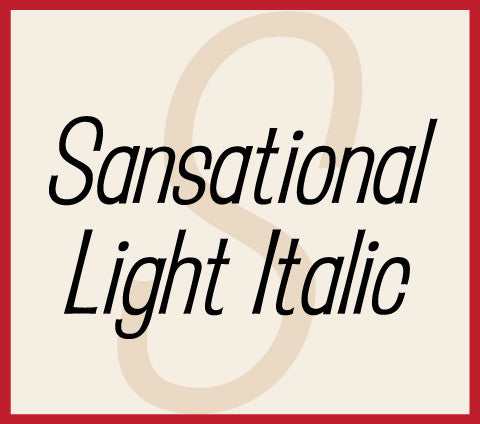 Sansational Light Italic Banner